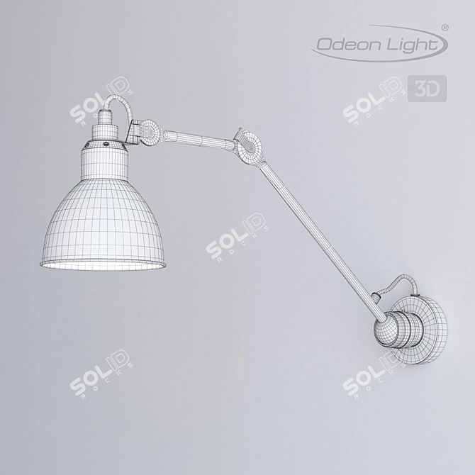 Modern White Metal Sconce Bracket: ODEON LIGHT 4126 / WD ARTA 3D model image 2