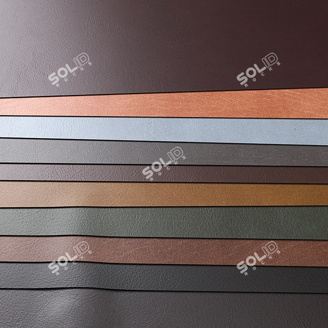 Premium Leather Textures Pack 3D model image 1