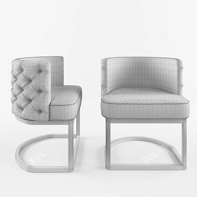 Cozy Modern Armchair - Stylish & Comfortable 3D model image 2