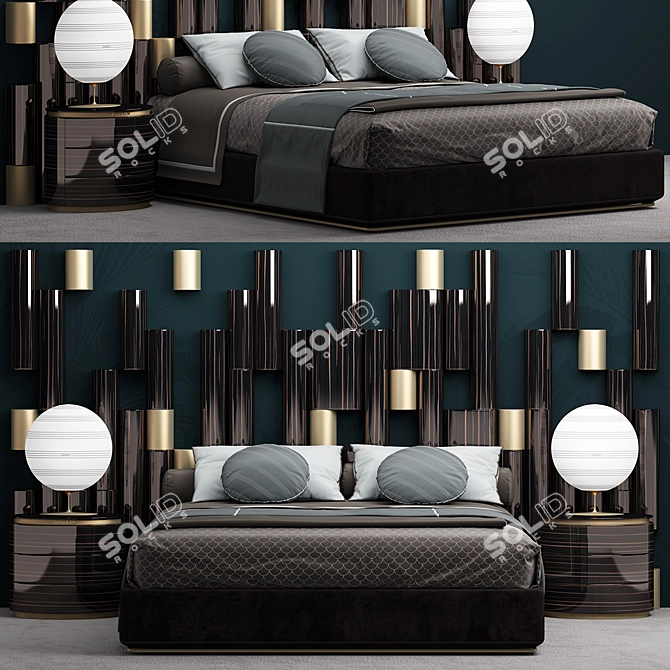 Custom-Designed Bed: Ultimate Comfort 3D model image 1