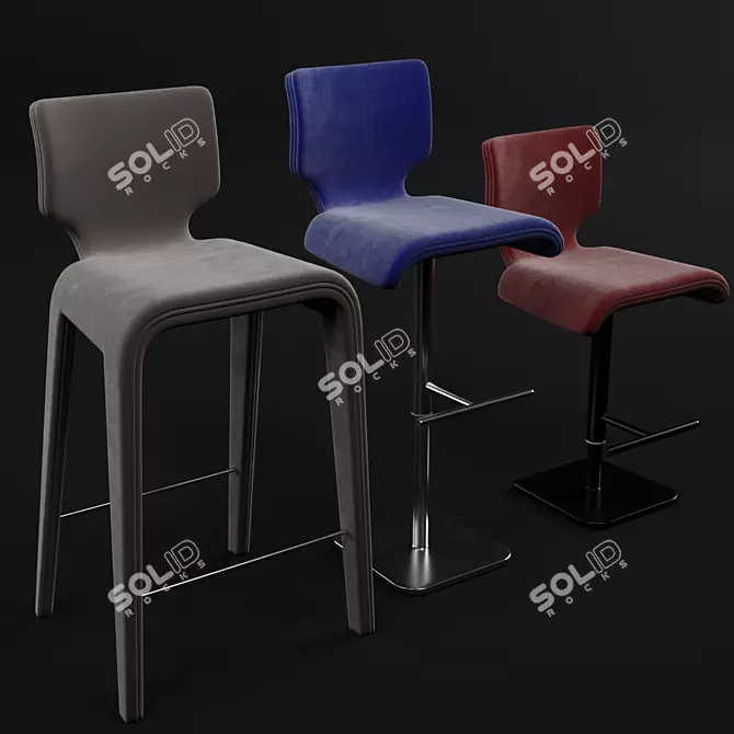 Sophisticated Chabada Stool: Modern Design 3D model image 1