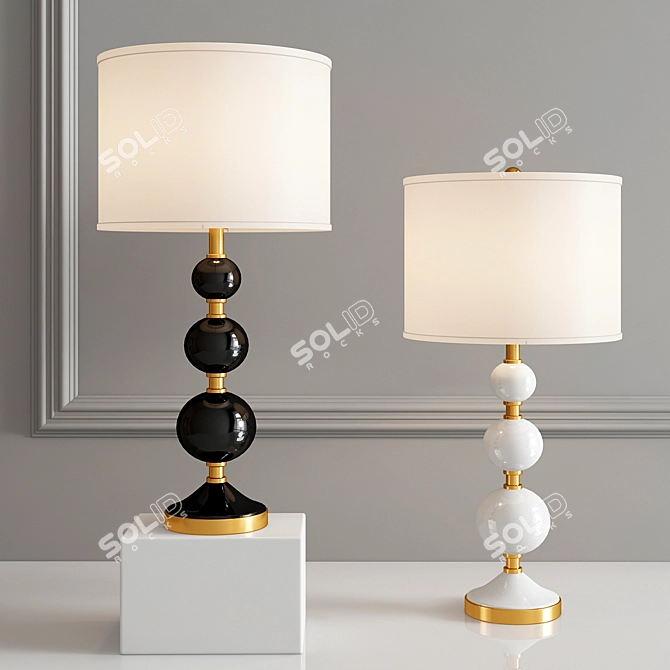 Elegant Bubble Glow: Tilda Table Lamp 3D model image 1