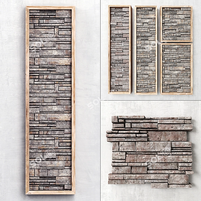 Artistic Clinker Brick: Stunning Texture & Seamless Tile 3D model image 1