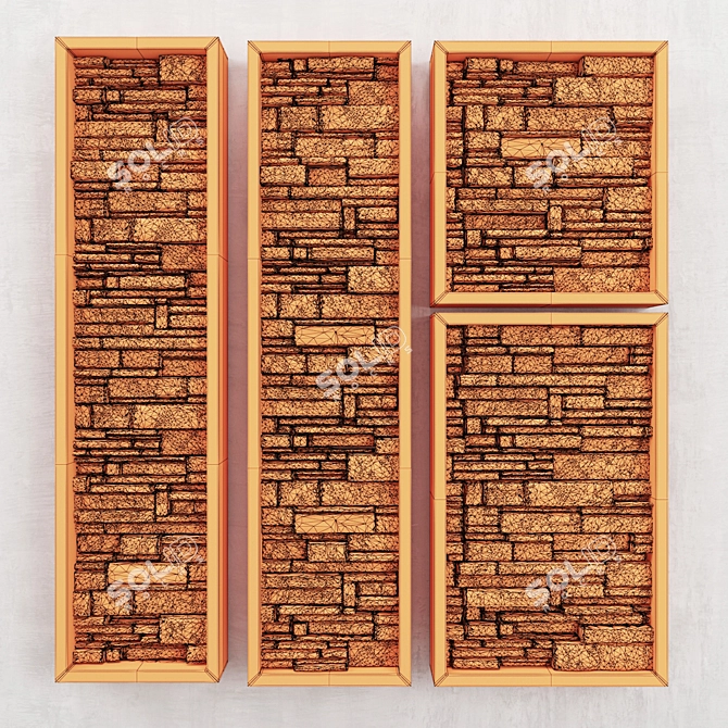 Artistic Clinker Brick: Stunning Texture & Seamless Tile 3D model image 3