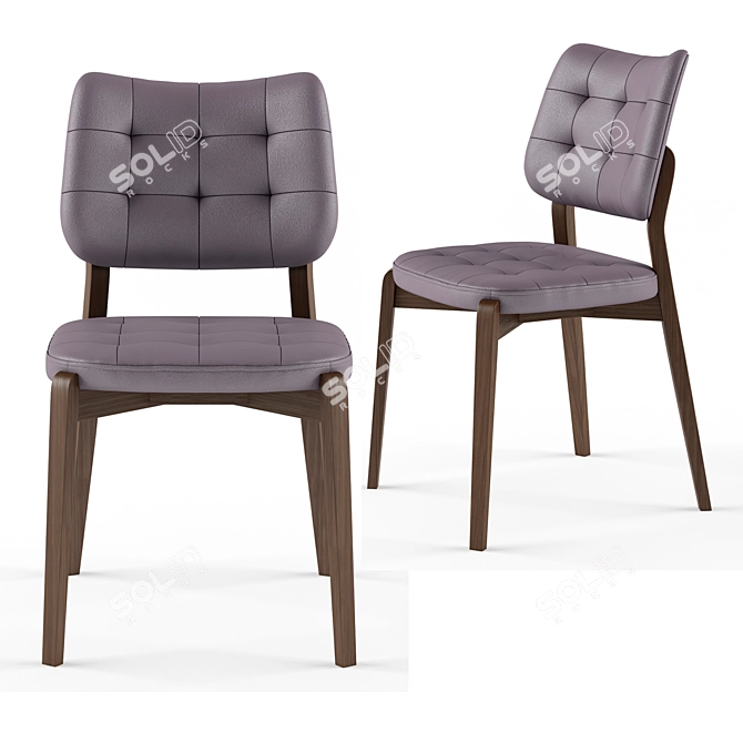 Luxurious Octavio Chair: 490x860x520 3D model image 1