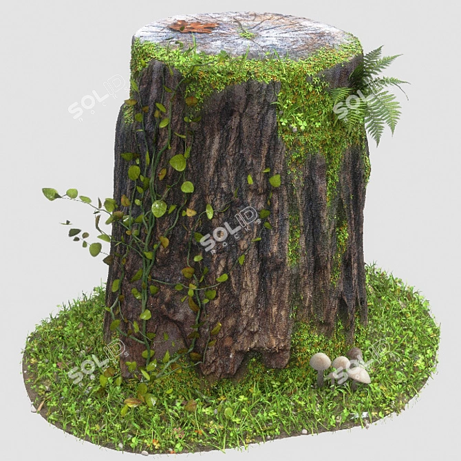 3D Trunk Tree Sculpture 3D model image 1