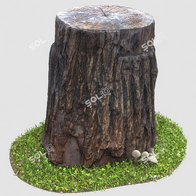 3D Trunk Tree Sculpture 3D model image 3