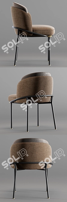 Elegant Minotti FIL NOIR Chair 3D model image 2