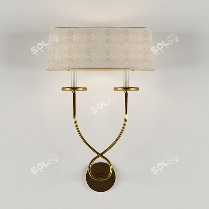 Modern Twist Double Sconce 3D model image 1