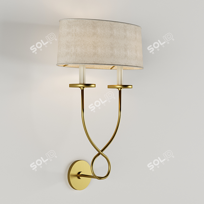 Modern Twist Double Sconce 3D model image 2