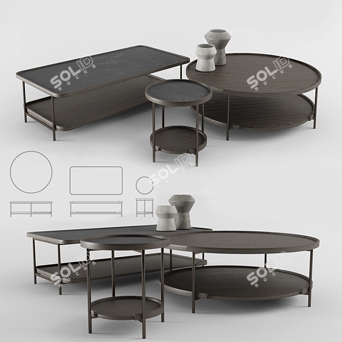 Modern Porada Koster Coffee Table 3D model image 1