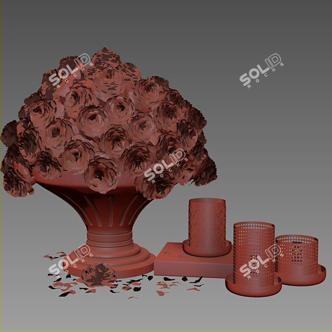 High Poly 3D Model - Set 1229 3D model image 2