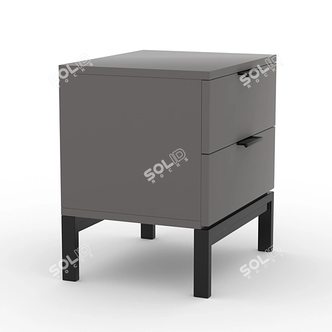 Compact Storage Cabinet: 45cm Height, 50cm Width, 40cm Depth 3D model image 2