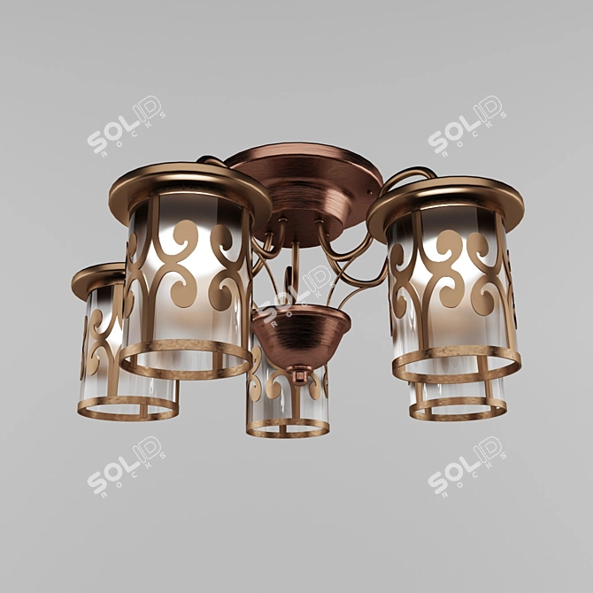 Sekvana Italian Chandelier: Elegance Illuminated 3D model image 2