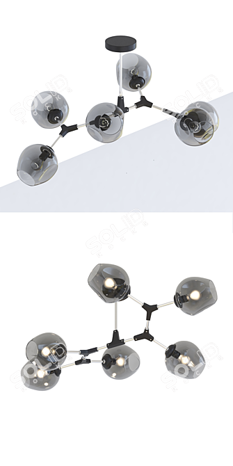 Freya Desi Ceiling Light FR5006CL-06B 3D model image 2