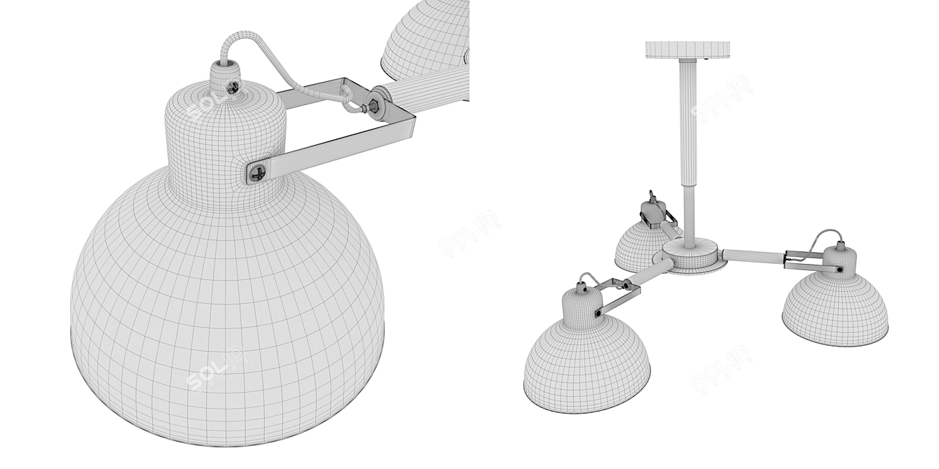 Modern Forest Chandelier 3D model image 3