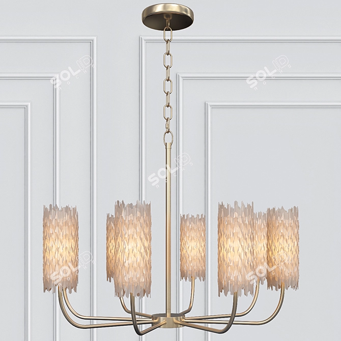 Selenite Glow 8-Light Chandelier 3D model image 1