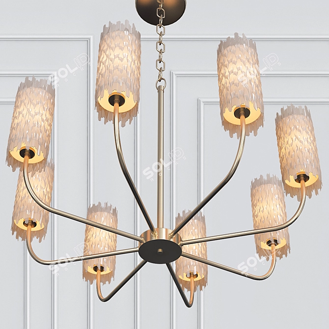 Selenite Glow 8-Light Chandelier 3D model image 2