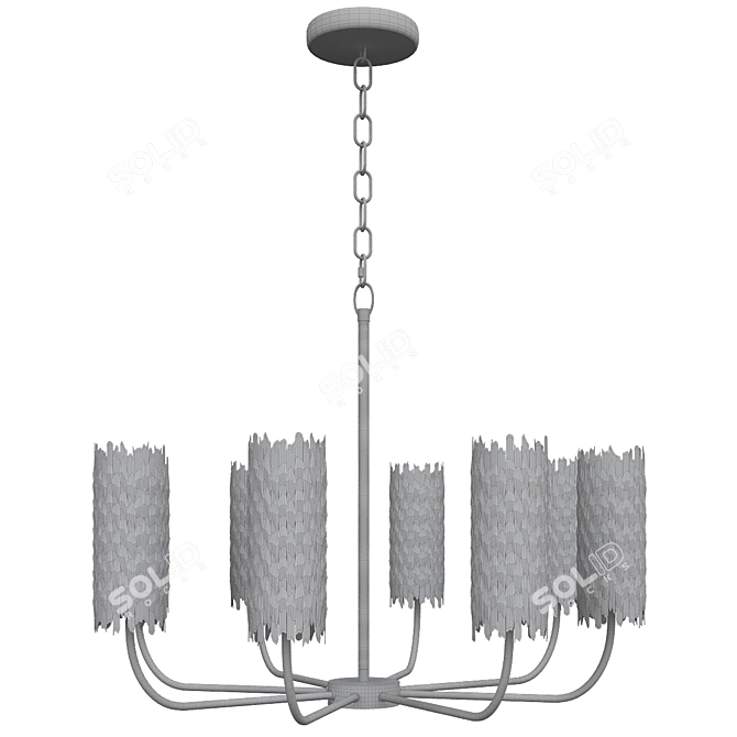 Selenite Glow 8-Light Chandelier 3D model image 3