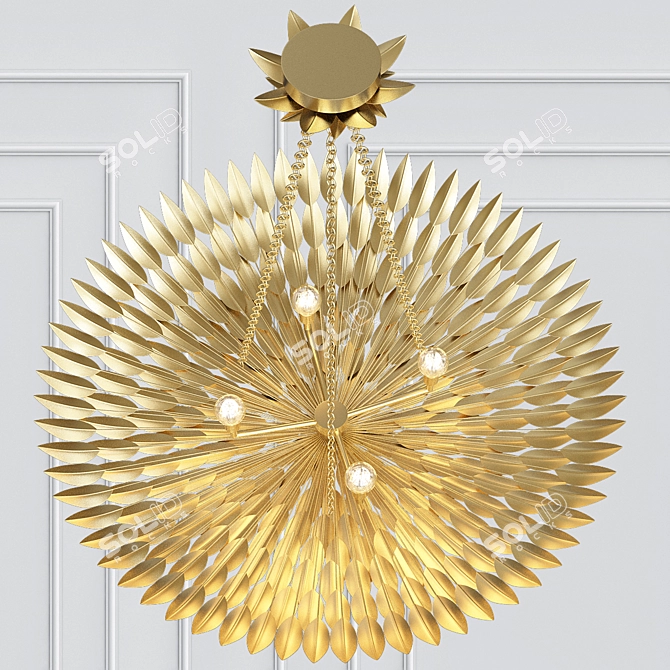 Elegant 8-Light Chandelier 3D model image 2