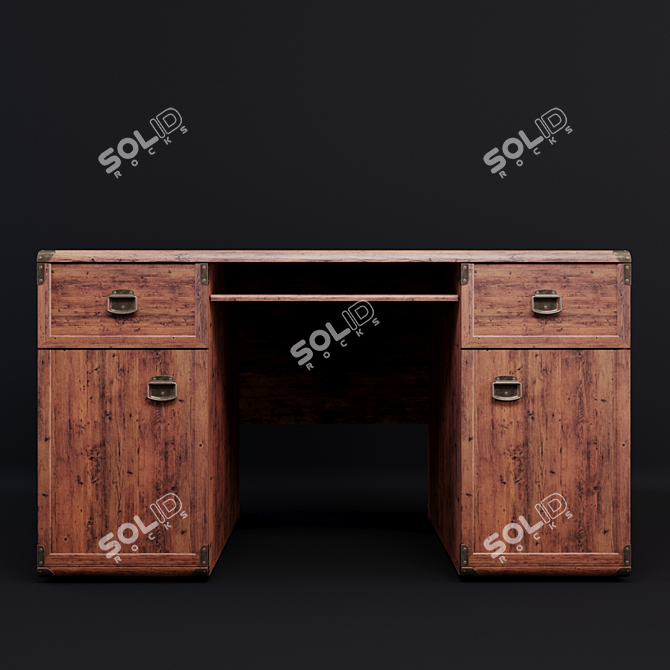 Indiana Oak Table Collection: 140x65 cm 3D model image 1