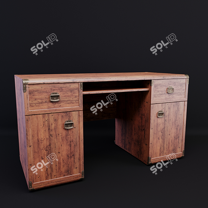 Indiana Oak Table Collection: 140x65 cm 3D model image 2