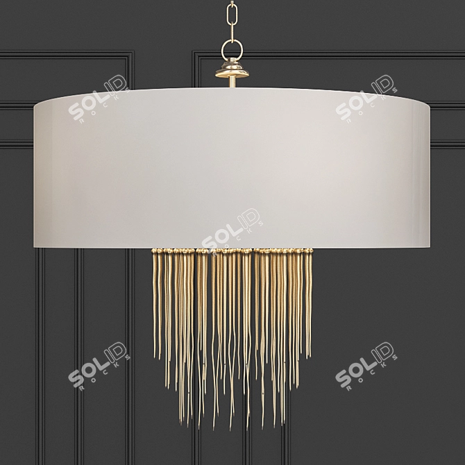 Elegant Zareen Chandelier: Illuminate in style 3D model image 1