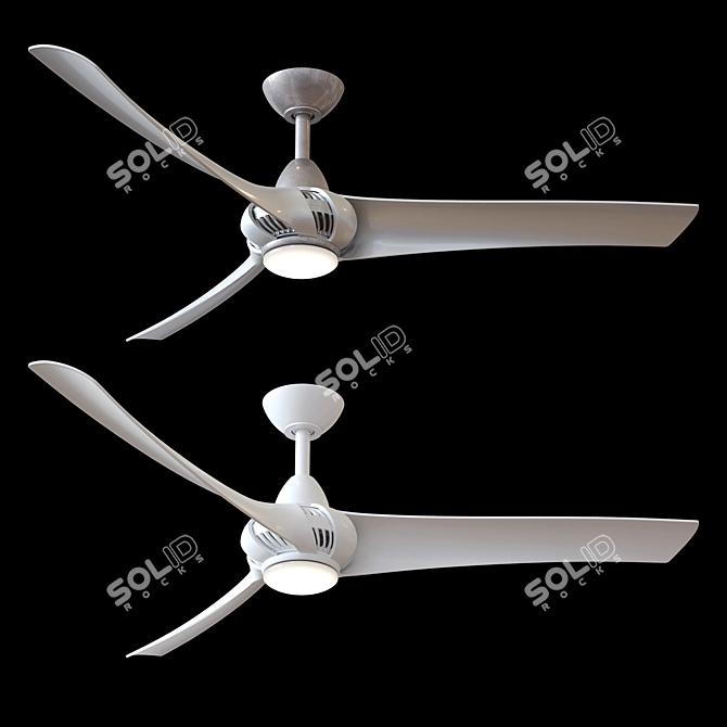 Droid Ceiling Fan: Sleek and Modern 3D model image 2