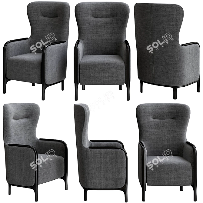 Elegant Cameo Contract Chair 3D model image 1