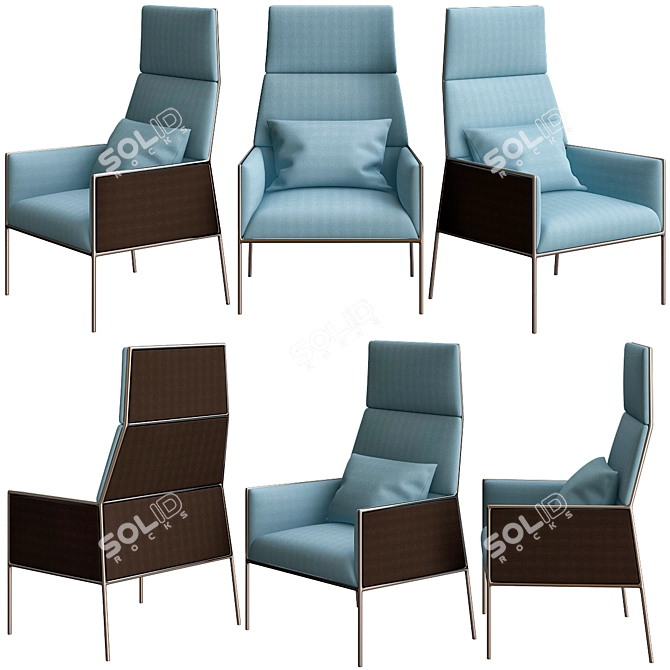 Elegant Chic Air Armchair 3D model image 1