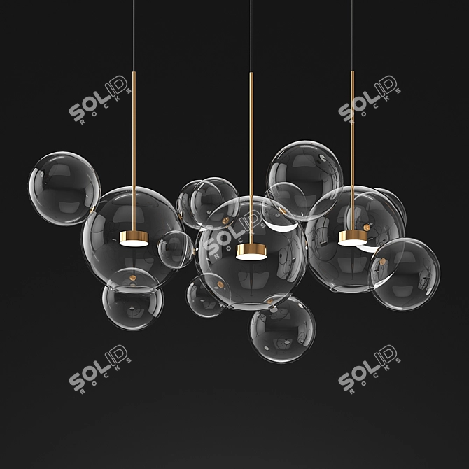 Bolle BLS 14L Chandelier: Unique Loft Design 3D model image 1