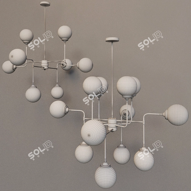 Lily Loft Chandelier: Modern Elegance 3D model image 3