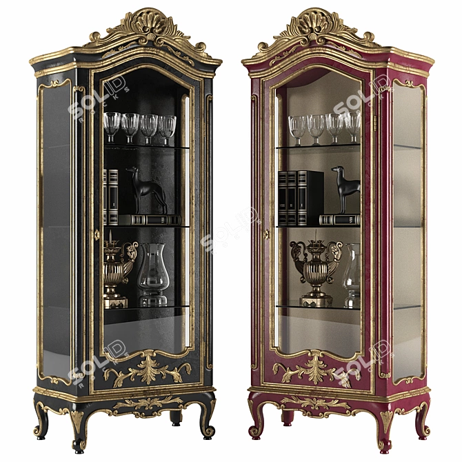 Tradizioni Vittorio Grifoni Display: Exquisite Glass Showcase 3D model image 1