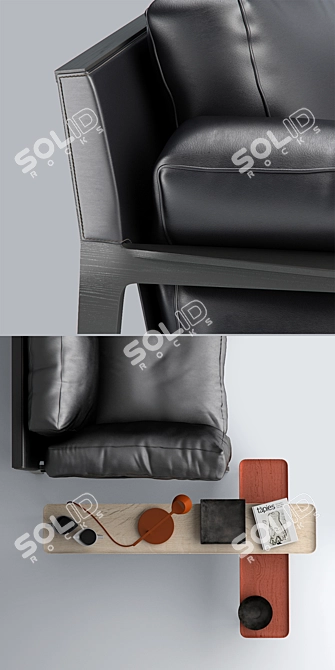 Elegant Cassina Eloro Chaise Longue 3D model image 2