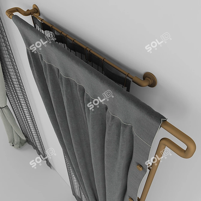 Urban Chic Curtains 3D model image 2