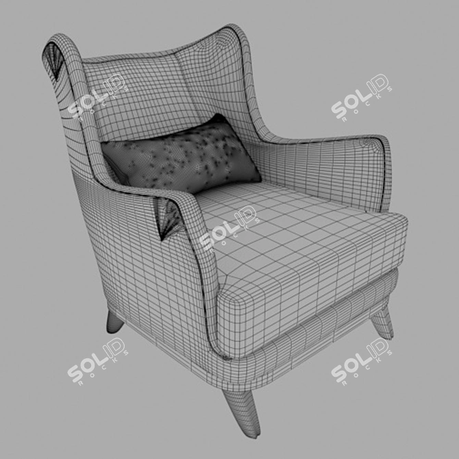 Oscar Armchair: Detailed Model for Interior Scenes 3D model image 3