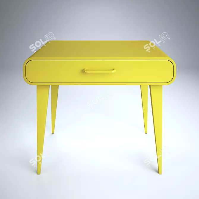 Sleek Yellow Desk for Modern Spaces 3D model image 1