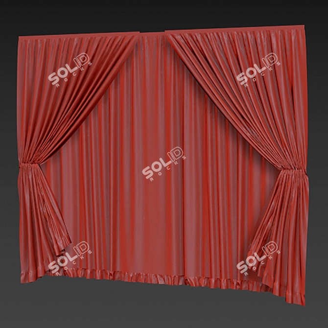 Elegant Curtain Collection: FBX, OBJ, 3Ds Max 3D model image 2