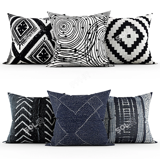 Luxury Accent Pillows 3D model image 1