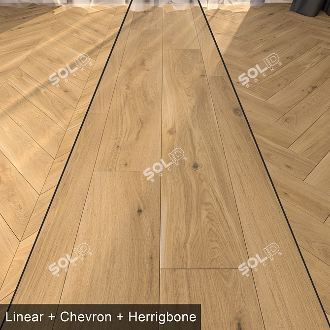 Premium Parquet Floor Set 10 - HD Textures for 3D Visualization 3D model image 1