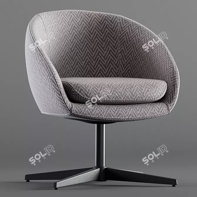 Stylish Minotti Russell Chair | Elegant Design & Comfort 3D model image 1