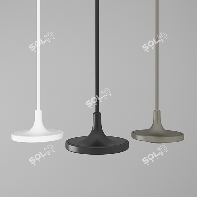 Minimalist LED Pendant Light 3D model image 1