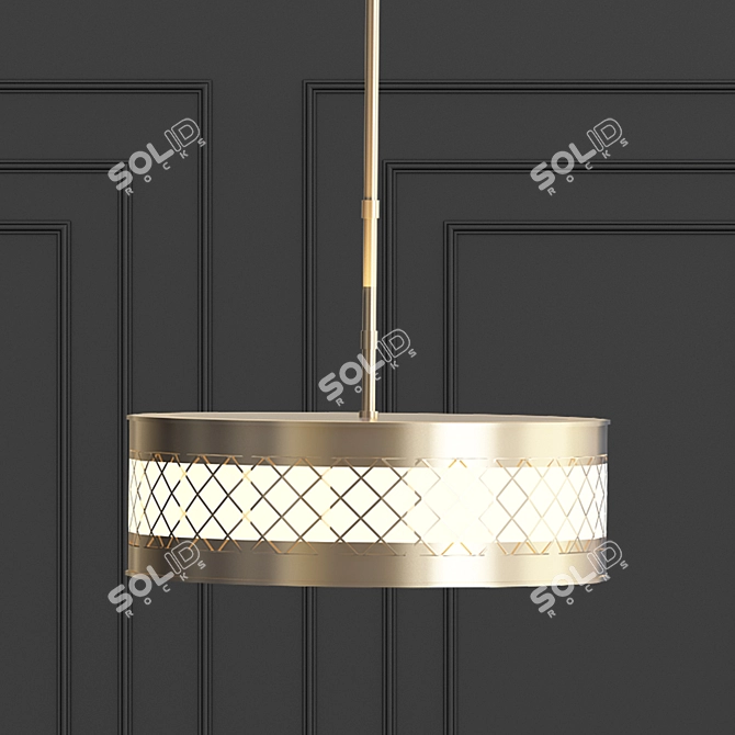 Elegant Rafford Semi-Flush 3D model image 1