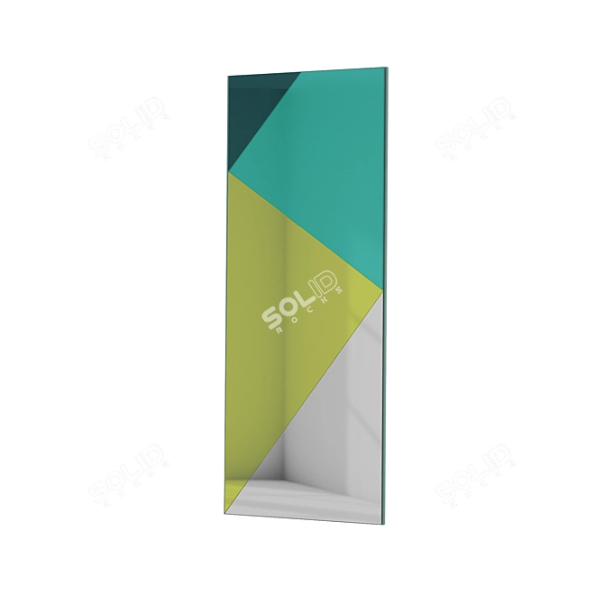 Elegant Mirror Panel - 1610mm Height, 610mm Width 3D model image 1