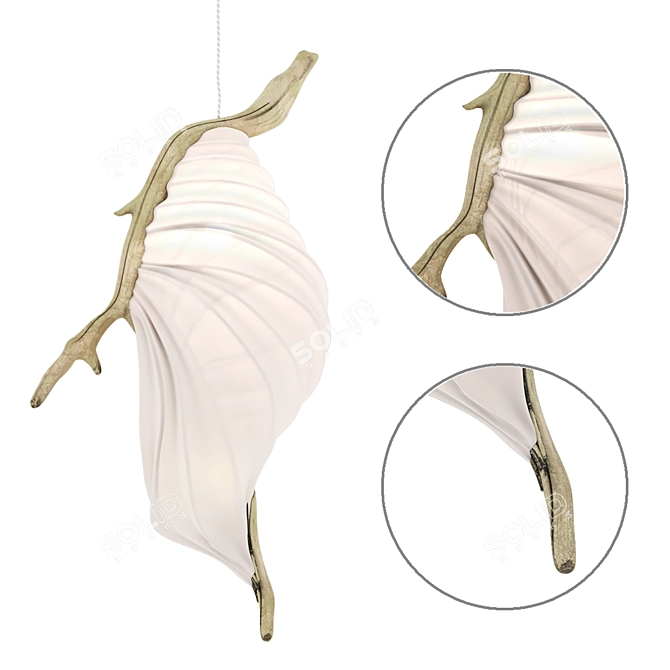 Ethereal Cocoon Light | Stunning Design | 600mm x 670mm 3D model image 2