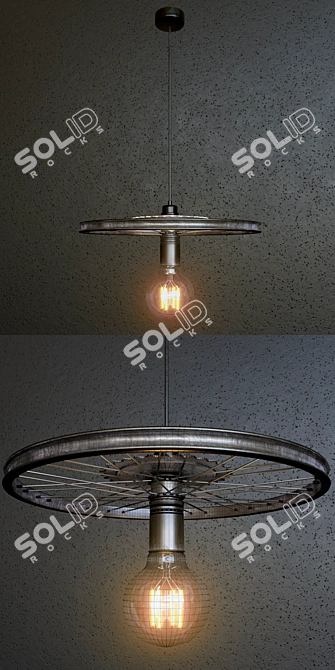 Loft Style 3D Model Lamp 3D model image 2
