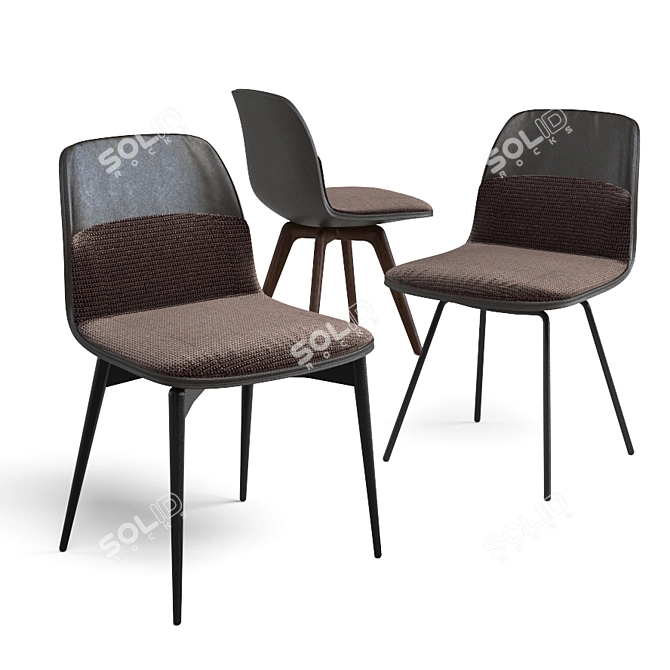 Elegant Barbican Chair: Molteni & C 3D model image 1