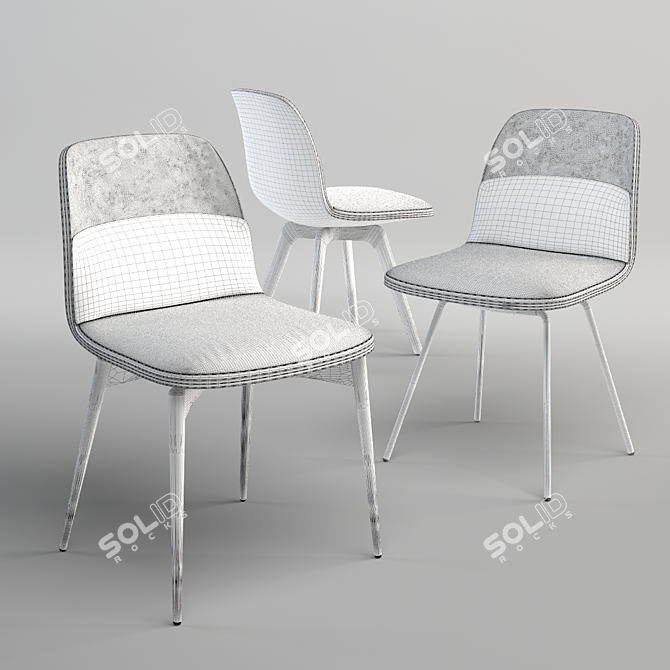 Elegant Barbican Chair: Molteni & C 3D model image 3