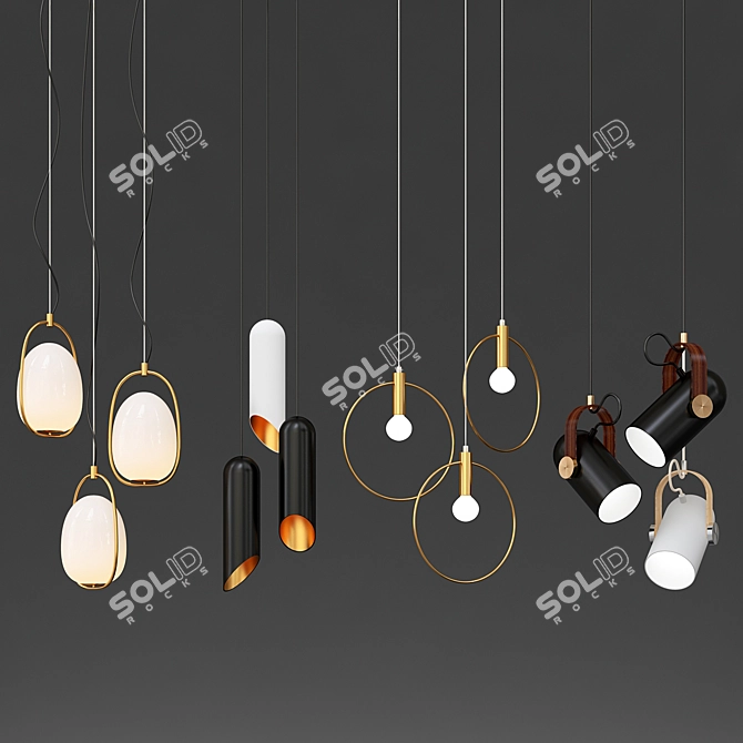 Modern Pendant Lights Collection 3D model image 1