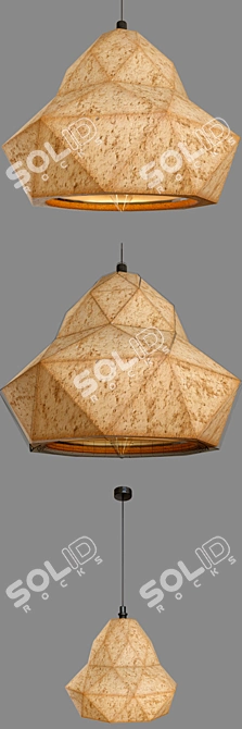 Modern Sand Concrete Lamp 3D model image 2